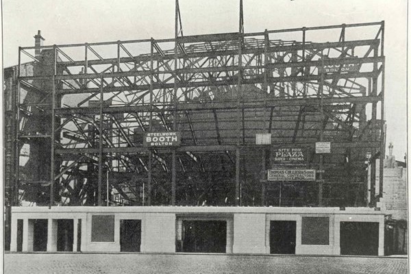 The Plaza steel work structure taking shape prior to completion and grand opening day on Friday October 7th 1932