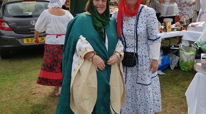 Everlyn and Barbra adding a certain Medieval style to Stockport Carnival - 21.07.18