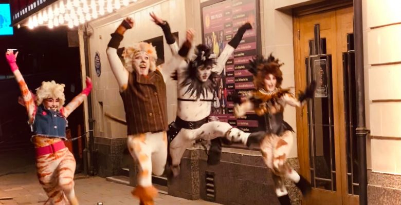 Have you seen these CATS?!..... The Cast of The Drama Dept - Amateur Production of Cats which is appearing at The Plaza from Tuesday 26th to Saturday 30th September kick up their heels (Paws) outside The Plaza - 29.06.23