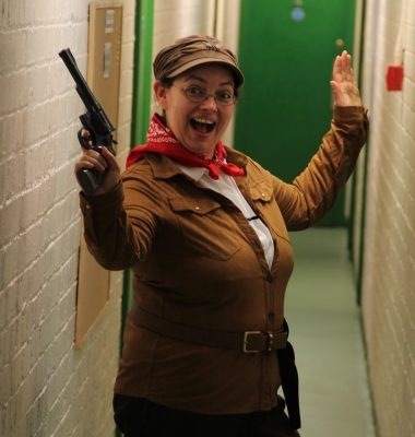 'Calamity Rosie!' - the Hostess with the Mostess getting into character to host 'Singalong With Calamity Jane'...Yee harrrr - 16.09.16