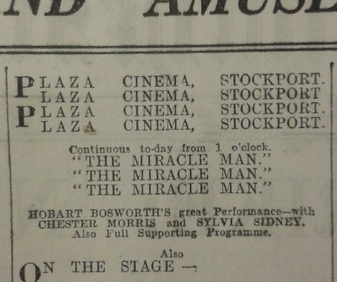 Manchester press advertisement for The Plaza featuring Lew Grade, Anna Roth and Violet Carson